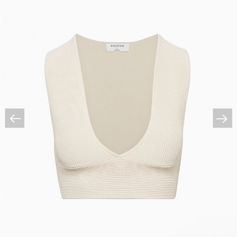 Babaton Sculpt Knit  Deep V Tank Top